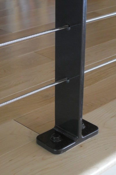 Close up of cable support