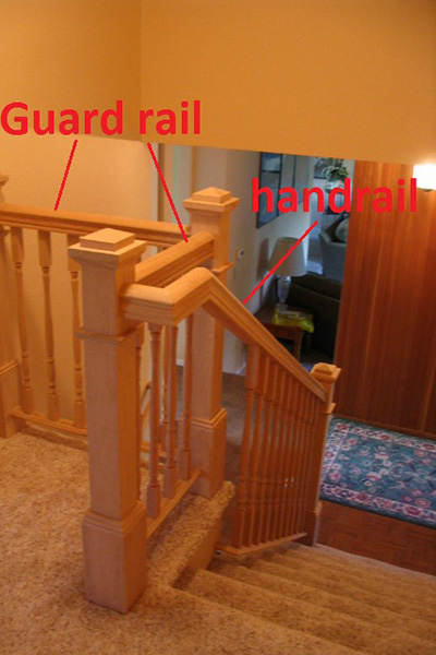 Handrail-Guardrail Image showcasing a staircase's handrail