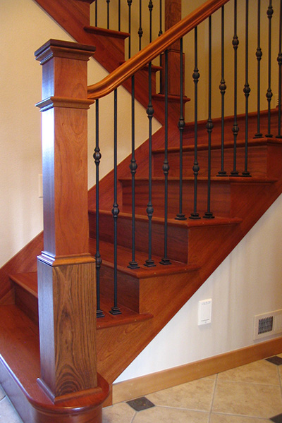 Staircase image showcasing a jatoba
