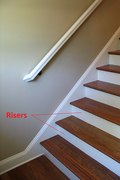 Image of staircase showcasing a riser